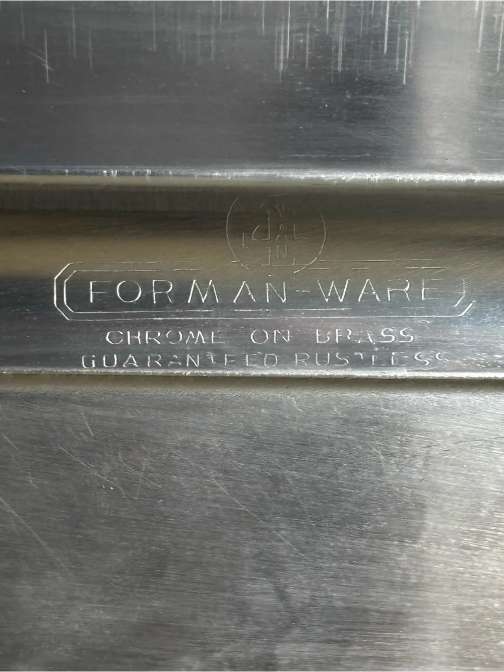 Chrome over Brass Decorative Serving Tray - Foreman Ware